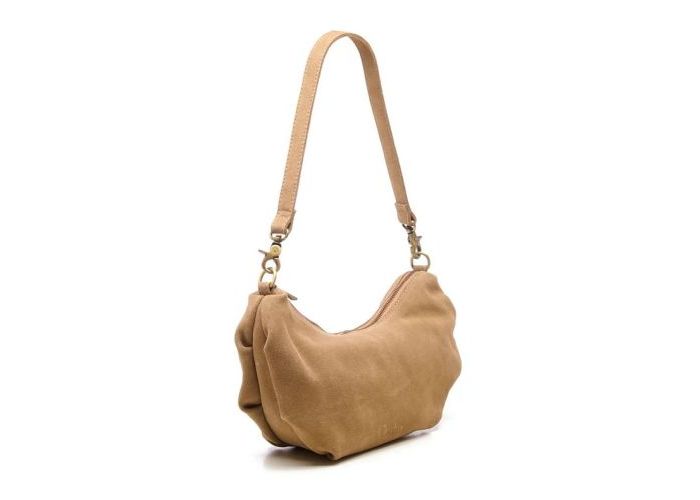 Chabo Chabo Suede Bobby Banana bag leder beige