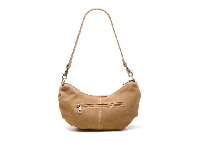 Chabo Chabo Suede Bobby Banana bag leder beige
