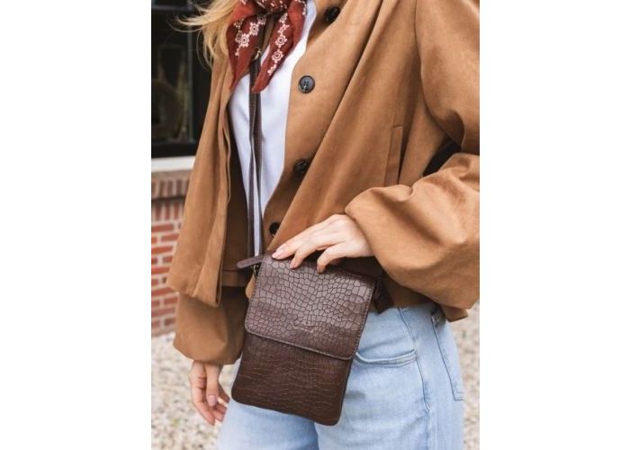 Chabo Chabo Croco Mover leder bruin donker