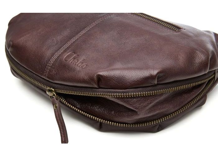 Chabo Chabo shoulderbag Byron  leder bruin donker