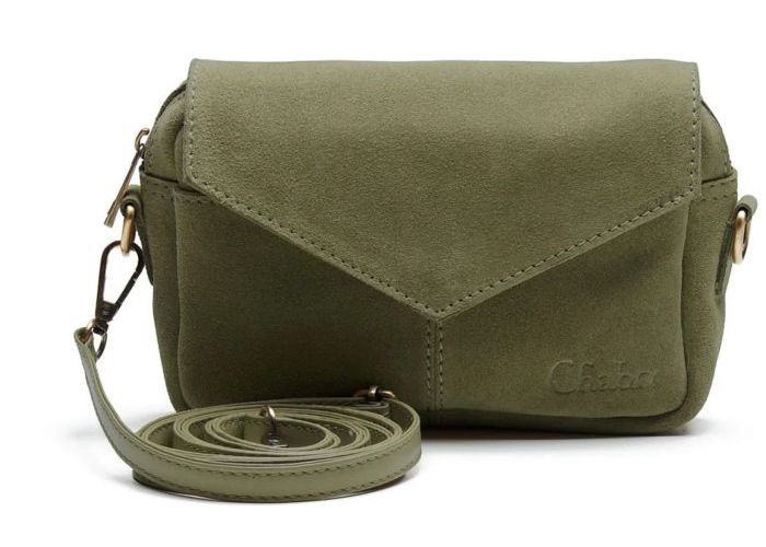 Chabo Rio Romy suede  leder groen olijf