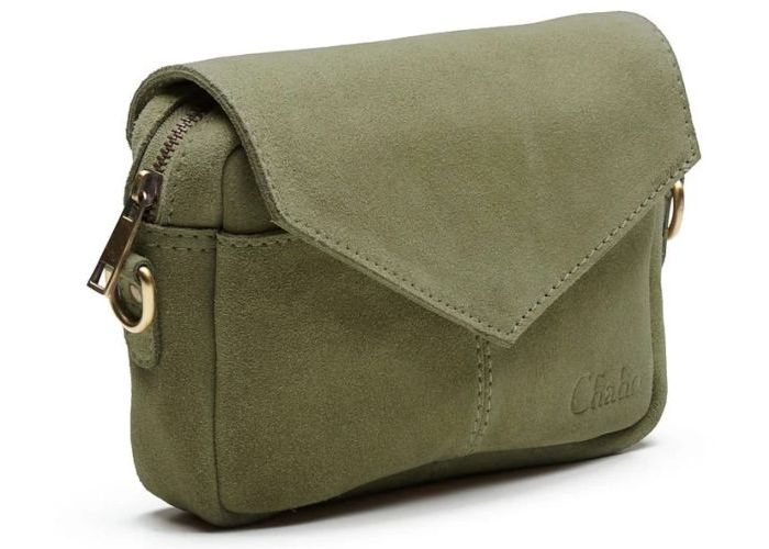 Chabo Rio Romy suede  leder groen olijf