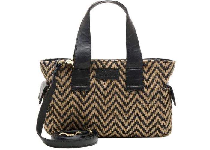 Chabo Romio Jacquard handbag leder zwart