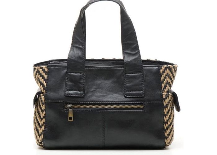 Chabo Romio Jacquard handbag leder zwart