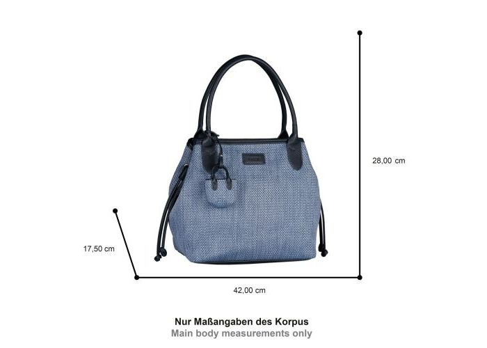 Gabor Bags 012436 Granad Denada, zip shopper  kunstleder blauw