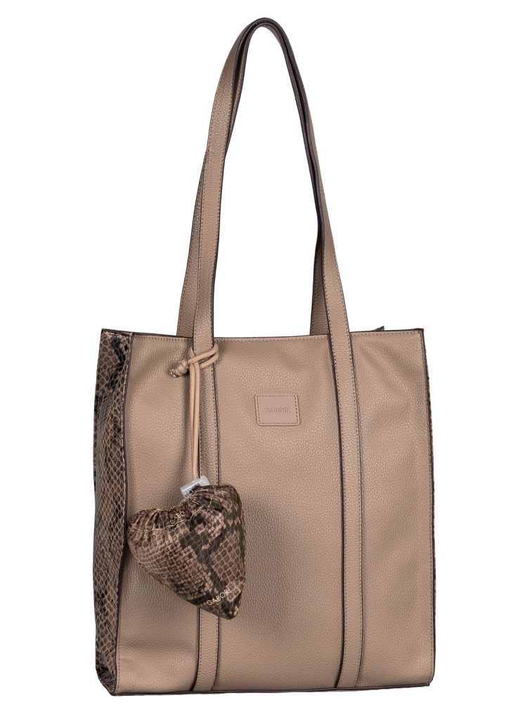 Gabor Bags 012821 Elfie Luxe Zip tote bag kunstleder taupe