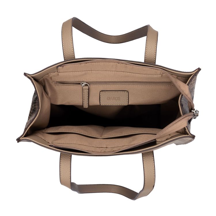 Gabor Bags 012821 Elfie Luxe Zip tote bag kunstleder taupe