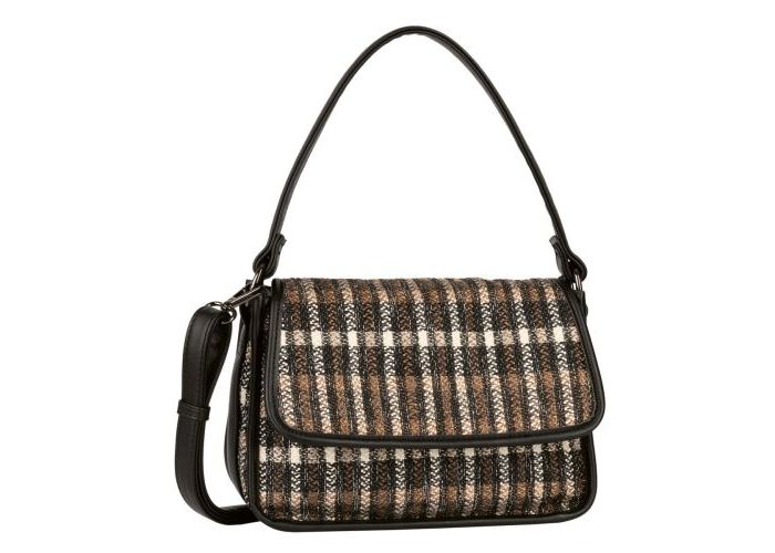 Mode accessoires Gabor Bags KUNSTLEDER 011129 LEXIE FLAP BAG M NO ZIP Zwart