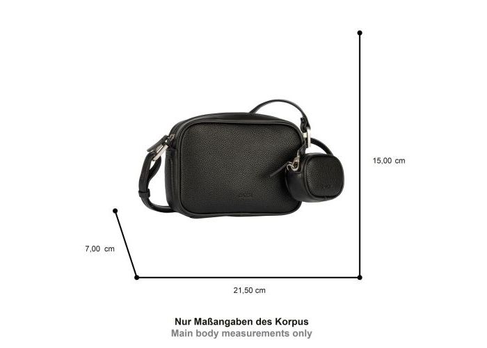Gabor Bags 012422 Devika camera bag kunstleder zwart