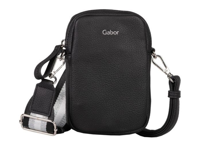 Mode accessoires Gabor Bags KUNSTLEDER 9380 Silvia mobile phone case Zwart