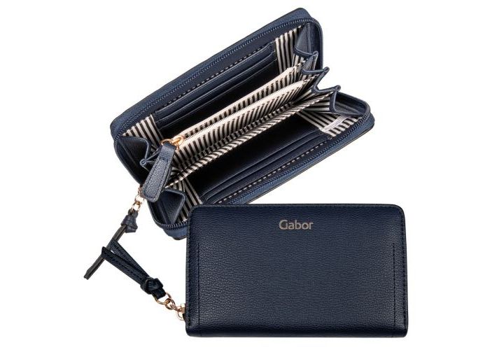 Gabor Bags 9266 Malin medium zip wallet portefeuilles blauw donker