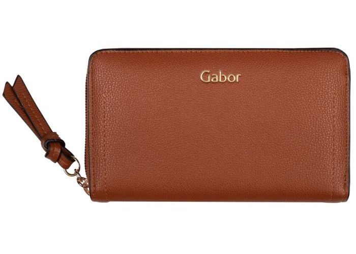 Mode accessoires Gabor Bags PORTEFEUILLES 9266 Malin medium zip wallet Cognac/caramel