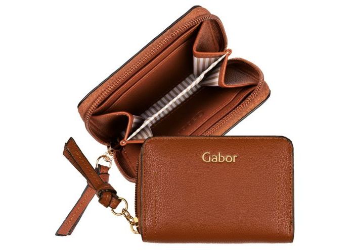 Gabor Bags 9267 Malin small zip portemonnees cognac/caramel