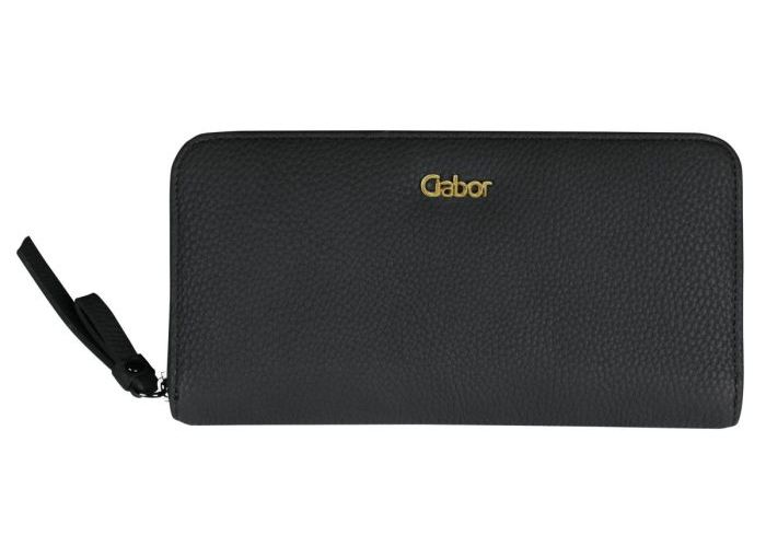 Mode accessoires Gabor Bags PORTEMONNEES 8870 60 Gela long zip wallet Zwart