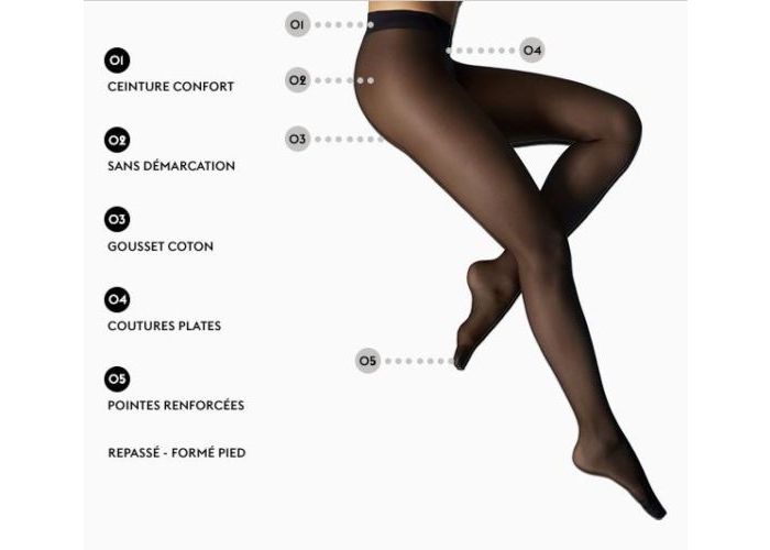 Le Bourget 1NH1 Collant 30D Semi-Opaque Satiné pantys /collants zwart