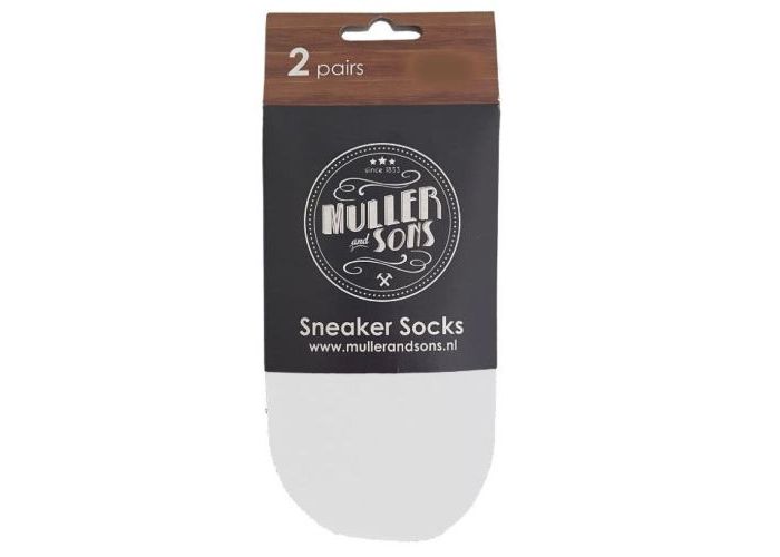 Mode accessoires Muller And Sons Since 1853 SNEAKER SOCKS 2 pairs Sneaker Socks Wit