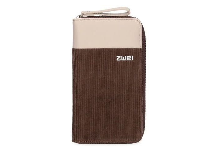 Zwei EVA EV2 portefeuilles taupe donker