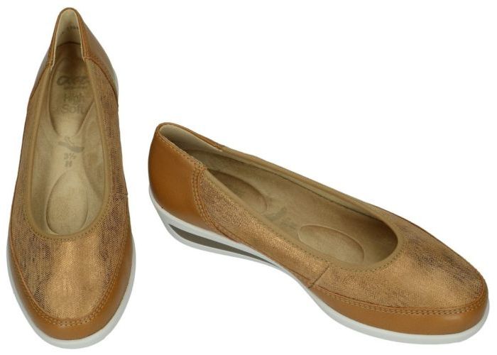 Ara 12-40617 77(H) ballerina's & mocassins cognac/caramel