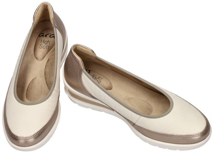 Ara 12-50664 08(H) ballerina's & mocassins off-white-crÈme-ivoorkleur