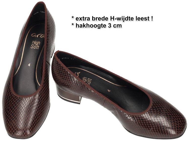 Ara 12-21838-83  GRAZ-HIGHSOFT -  H fitting pumps & hakschoenen bruin donker