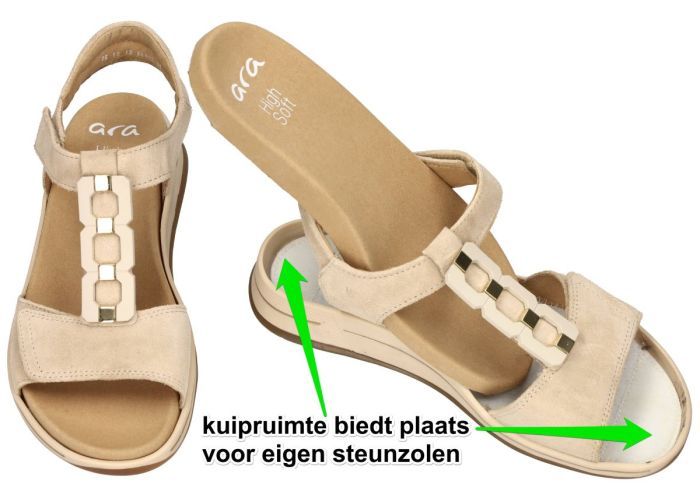 Ara 12-34810-08H OSAKA-S sandalen zandkleur