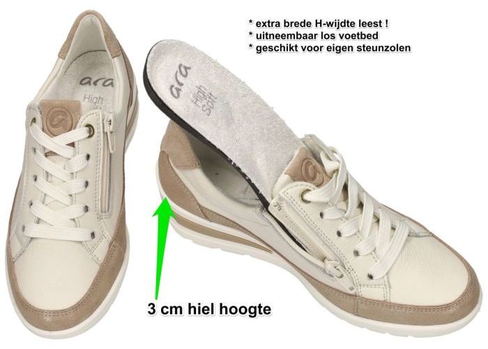 Ara 12-50601 - (H) ZÜRICH 2.0 sneakers  off-white-crÈme-ivoorkleur