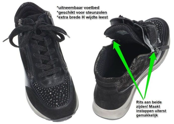 Ara 8906 sneaker-sportief zwart