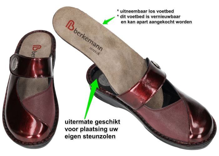 Berkemann 03457  HELIANE pantoffels bordeaux