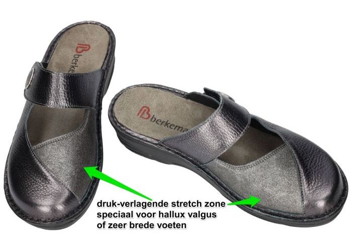 Berkemann 03457  HELIANE pantoffels grijs  donker