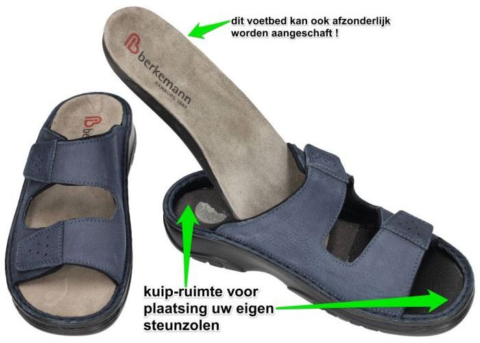 Berkemann 05801 TOBIAS (G-J)  pantoffels & slippers blauw donker