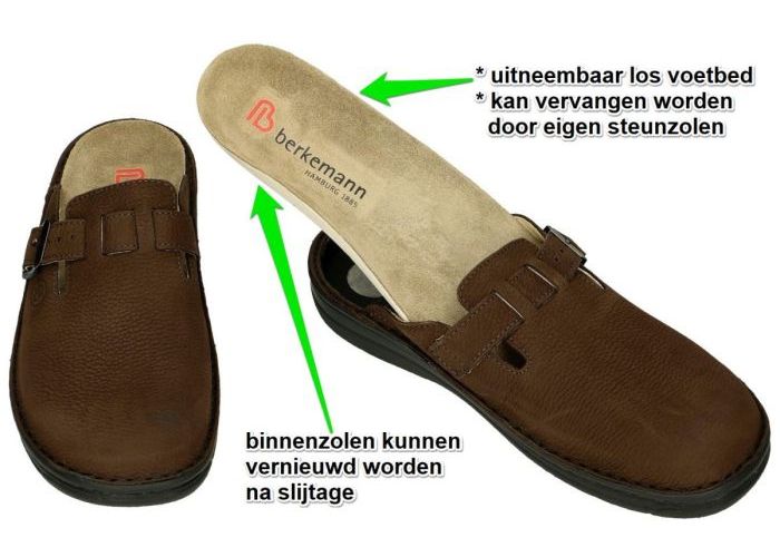 Berkemann 05708 MAX  pantoffels & slippers bruin