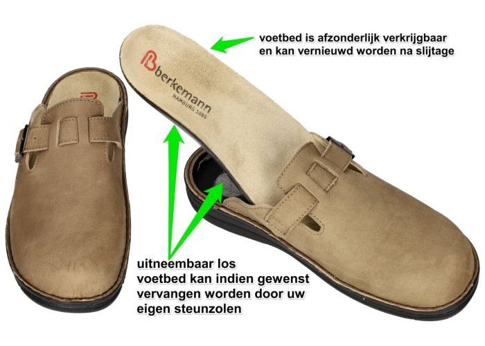 Berkemann 05729 MAX-PLUS pantoffels & slippers bruin licht