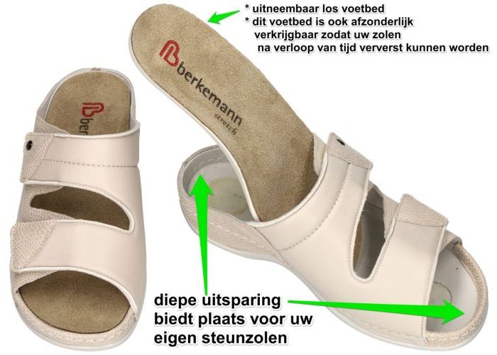 Berkemann 01021  FINJA slippers & muiltjes beige
