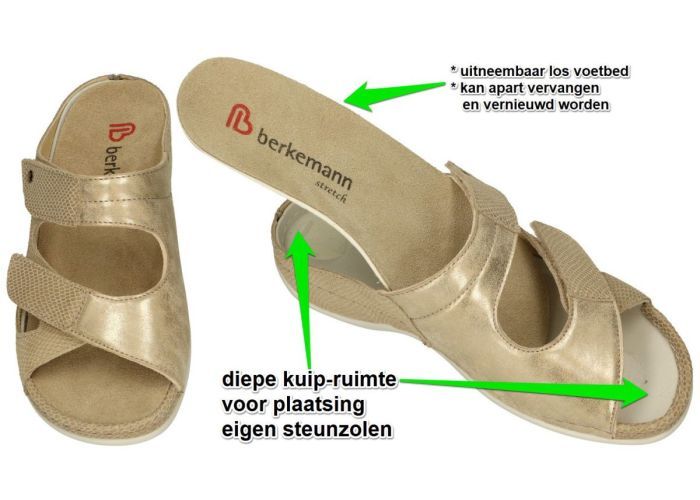 Berkemann 01027 JANNA slippers & muiltjes beige