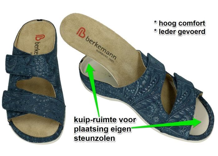 Berkemann 01002 DARIA slippers & muiltjes blauw