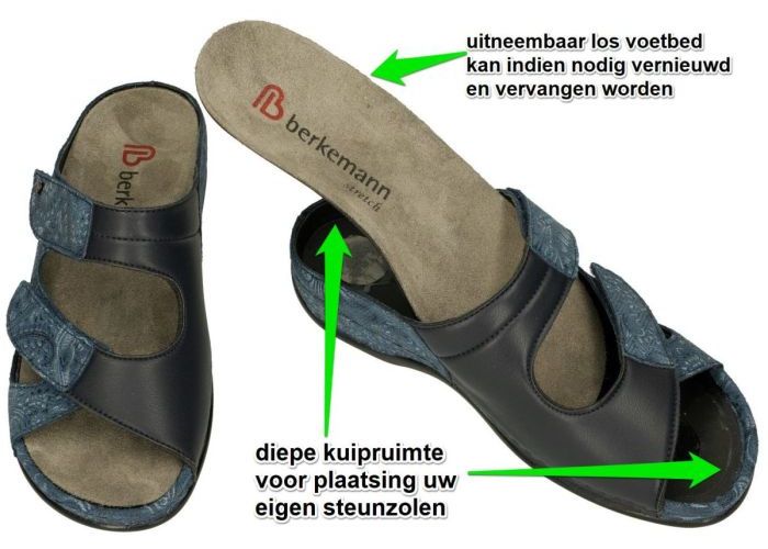 Berkemann 01027 JANNA slippers & muiltjes blauw