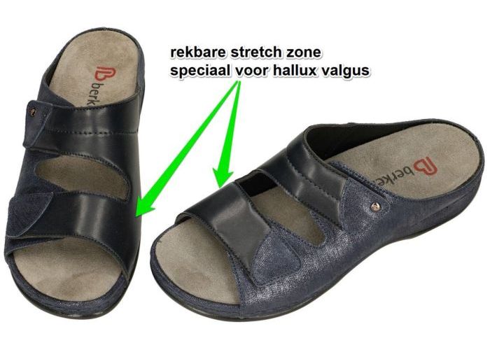 Berkemann 01021  FINJA slippers & muiltjes blauw donker
