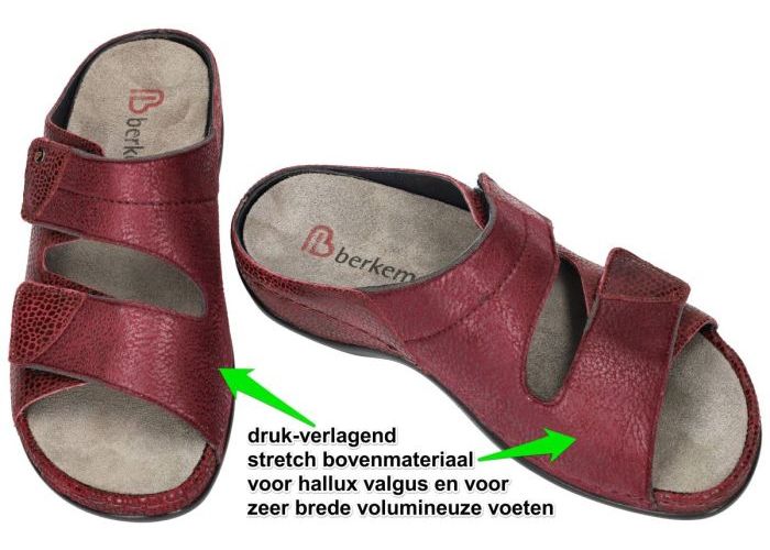 Berkemann 01021  FINJA slippers & muiltjes bordeaux