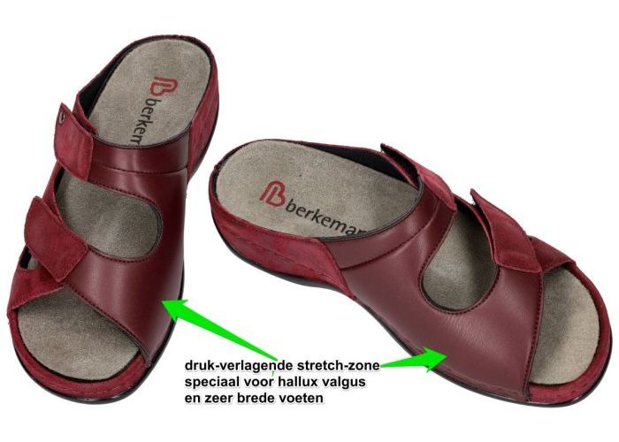 Berkemann 01027 JANNA slippers & muiltjes bordeaux
