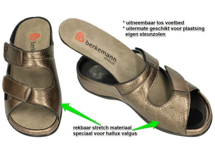 Berkemann 01027 JANNA slippers & muiltjes brons