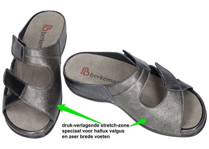 Berkemann 01027 JANNA slippers & muiltjes grijs  donker