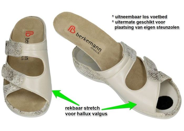 Berkemann 01027 JANA slippers & muiltjes off-white/ecru/parel