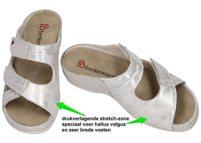 Berkemann 01027 JANNA slippers & muiltjes zilver