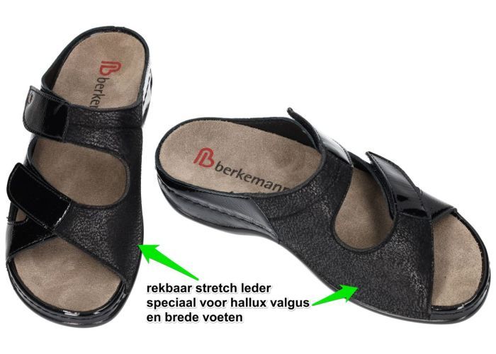 Berkemann 01027 JANNA slippers & muiltjes zwart