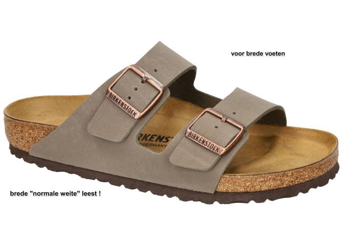 Herenschoenen Birkenstock PANTOFFELS & SLIPPERS 0151211 ARIZONA BS regular fit Taupe Donker