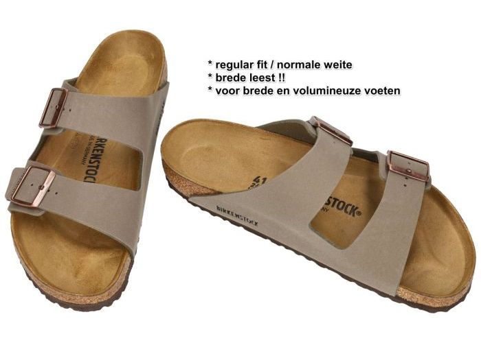 Birkenstock 0151211 ARIZONA BS regular fit pantoffels & slippers taupe donker