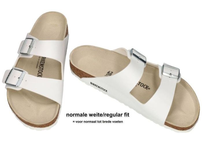 Birkenstock 0051731 ARIZONA BS regular fit pantoffels & slippers wit
