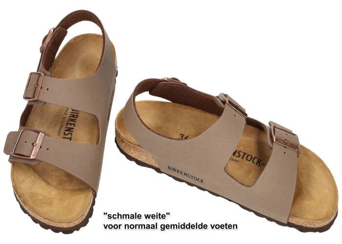 Birkenstock 0634503 MILANO schmalle weite sandalen bruin