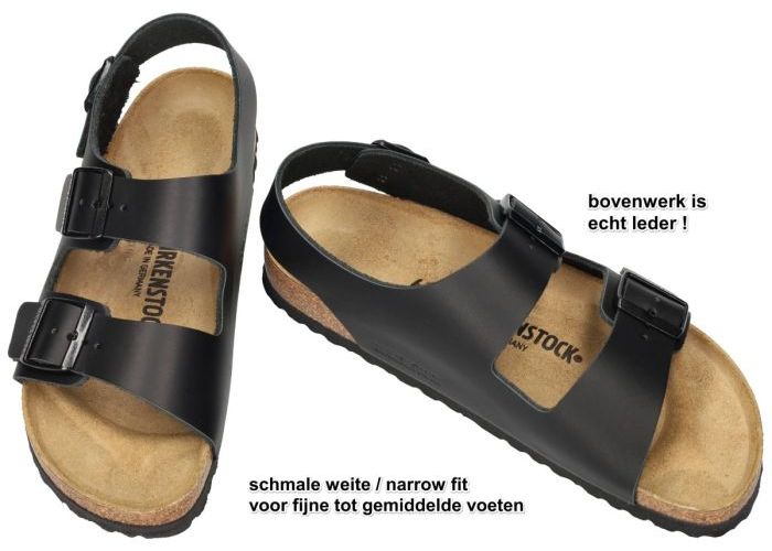 Birkenstock 0034193 MILANO BS (schmale weite) sandalen zwart