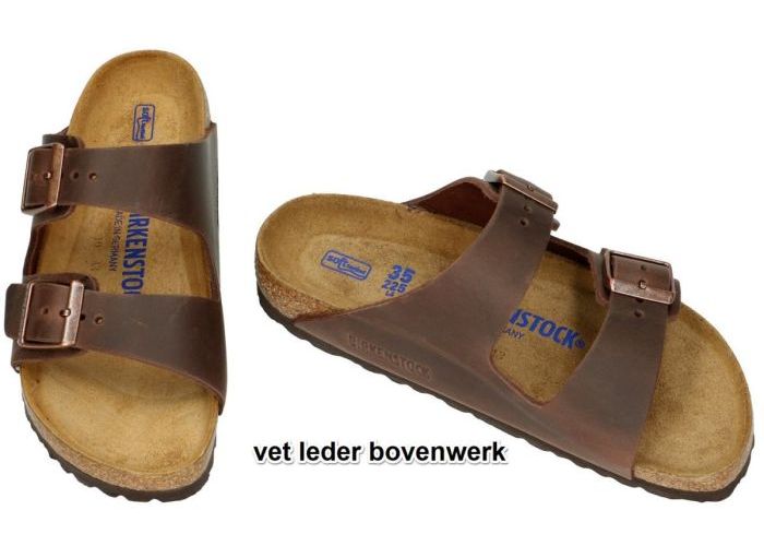 Birkenstock 0452763 ARIZONA slippers & muiltjes bruin donker